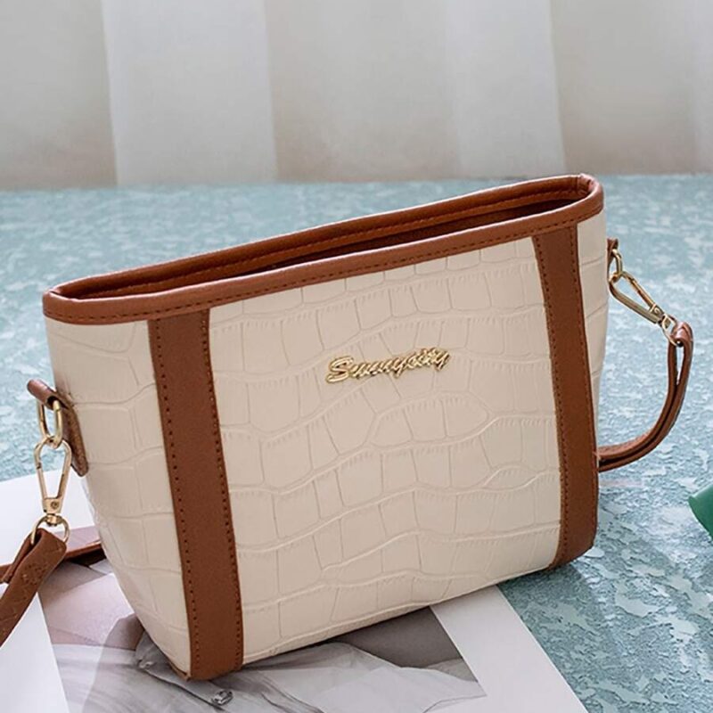 حقيبة كروس من قماش PU بنمط تمساح