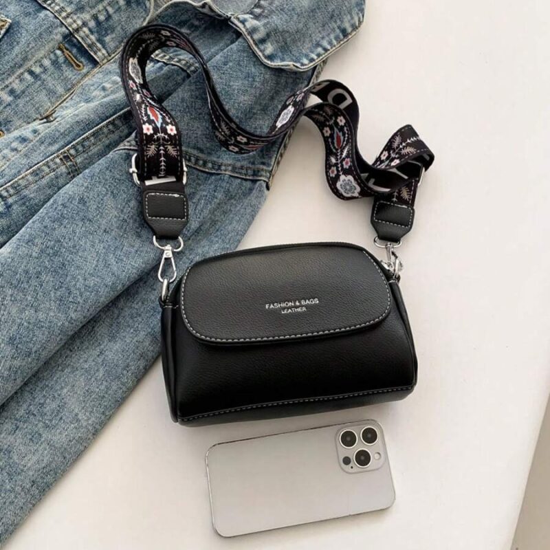 حقيبة كتف عصرية من البولي يوريثان، حقيبة يد كاجوال، ومحفظة هاتف للسيدات